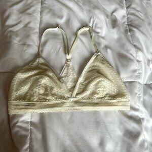 Madewell Intimates Geo Mesh Triangle Bralette White Womens Adjustable